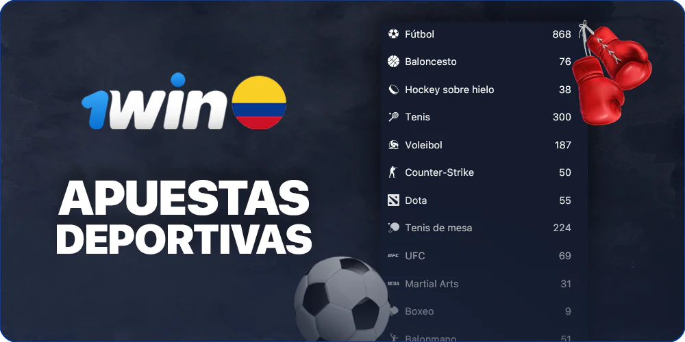 Deportes disponibles para apostar en 1Win