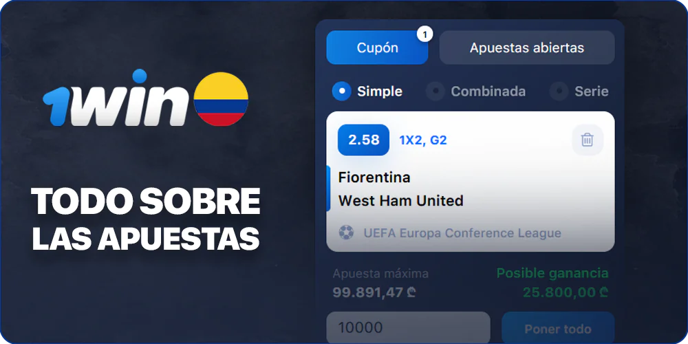 tipos de apuestas en 1Win