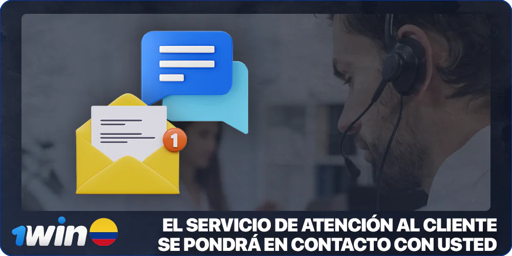 Un agente de soporte de 1win se pondrá en contacto con el jugador para solicitarle los documentos